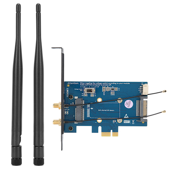 Trådlös Dual Band-adapter med SIM-korthållare Mini PCI-E till PCI-E 1X Nätverksperipheri