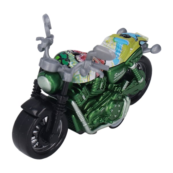 Mini Motorcykel Model Legering Høj Simulering Fremme Koordination Træk Tilbage Motorcykel Legetøj til Børn Grøn