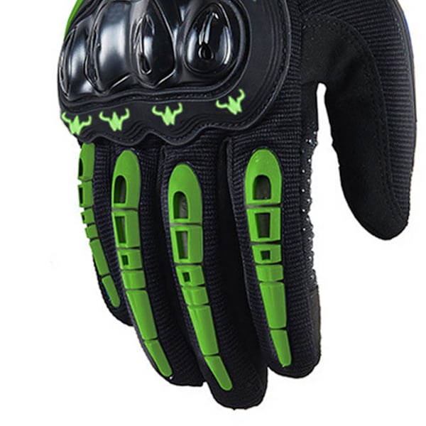 Full Finger Touch Screen Motorcykel Handskar Andas Touchscreen Handskar med Full Hand Green