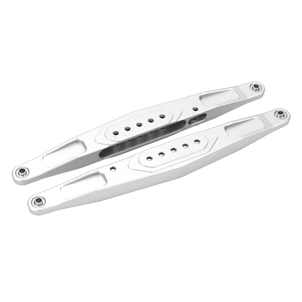 2st RC bakre nedre släparm aluminiumlegering hög hållfasthet för Losi Baja Rey Hammer Rey 1/10 RC bil Silver