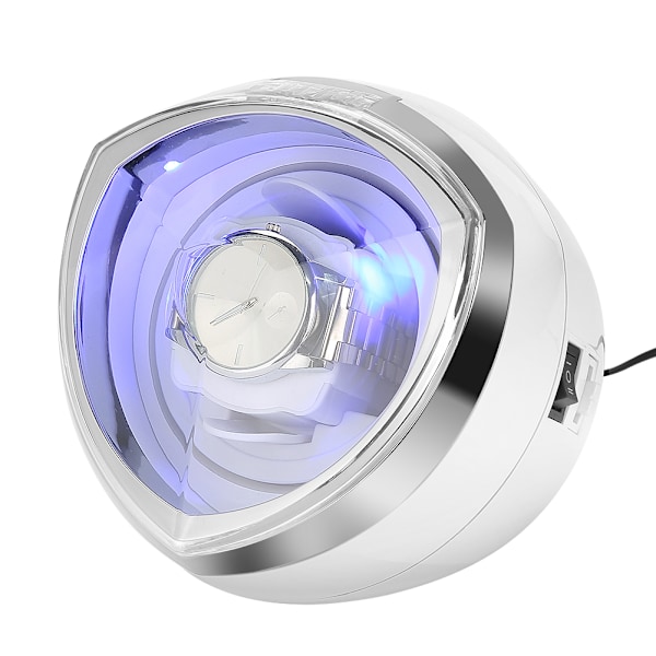 Bärbar Watch Winder Box Display Cases Automatisk roterande blå LED-belysning