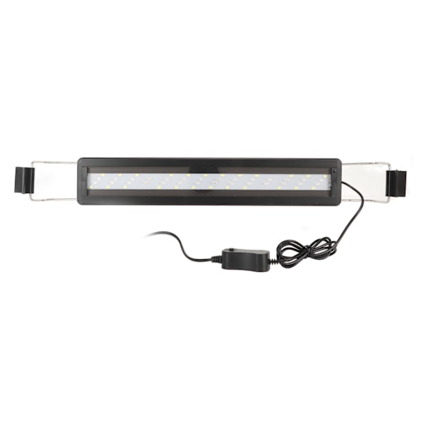LED akvariebelysning 4 rækker vandtæt ultratynd akvarium LED farveskiftende lys med udtrækkelige beslag Sort EU-stik 220V
