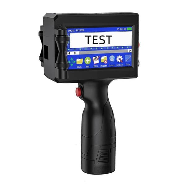 Håndholdt inkjetprinter, kompatibel med QR-kode stregkodeproduktion EU-stik [LD]