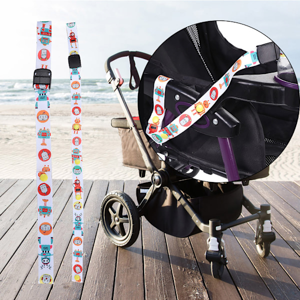 2,5 cm Sutteflaskeholder Justerbar Remholder Barnevogn Legetøj Sippy Leash Tether (Robot)