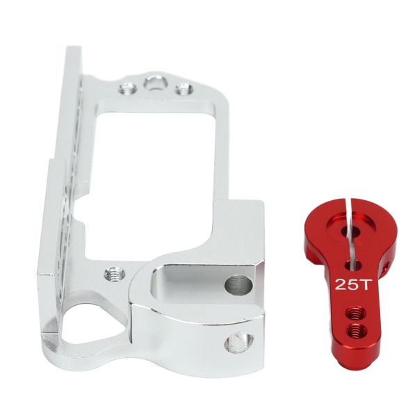 RC Servo Monteringssupport med 25T Arm Aluminiumlegering Anti Deformation Universal til Quadcopter Drone Rød