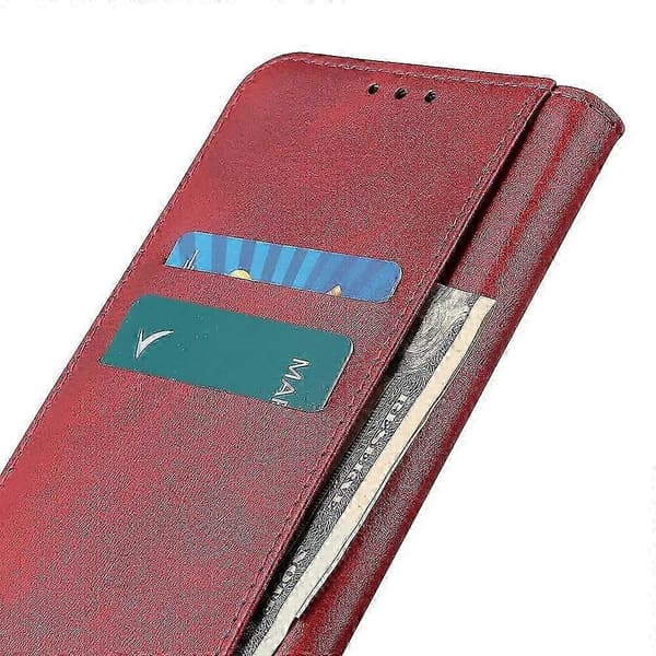 For Honor 400 Cover Split Læder Flip Pung Etui - Brun Red