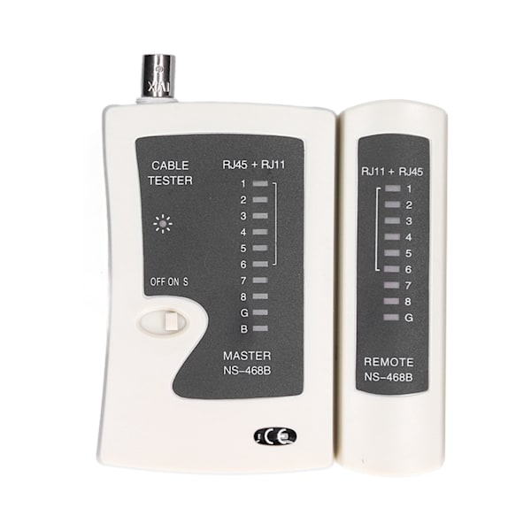 NS-468B(1088j) Netværkskabels Tester RJ45 RJ11 Linjemåler Multifunktionel Ergonomisk Design DC 9V