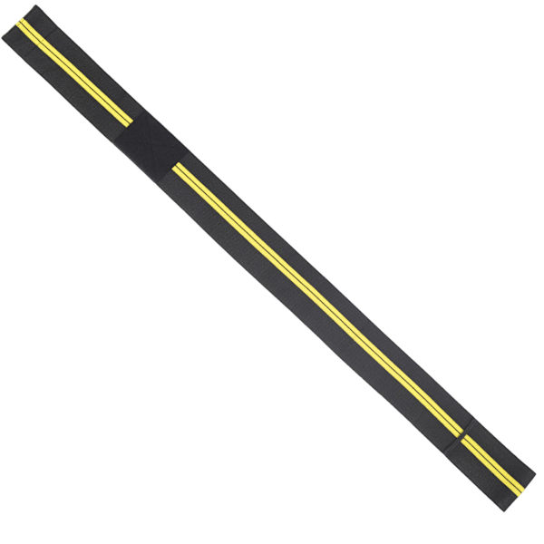 Sportsalbuebind Beskyttelsesbandage Elastisk albuebeskytter Justerbar kompressionsærme Sorte og gule striber