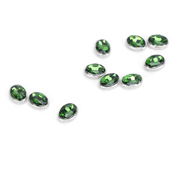 10 kpl Kynsistrassi 10x14mm Soikea Kynnetön Reunustus Irrotetut Vaatteet Laukut Kengät Hatut Käsinommellut Tarvikkeet (Vihreä)