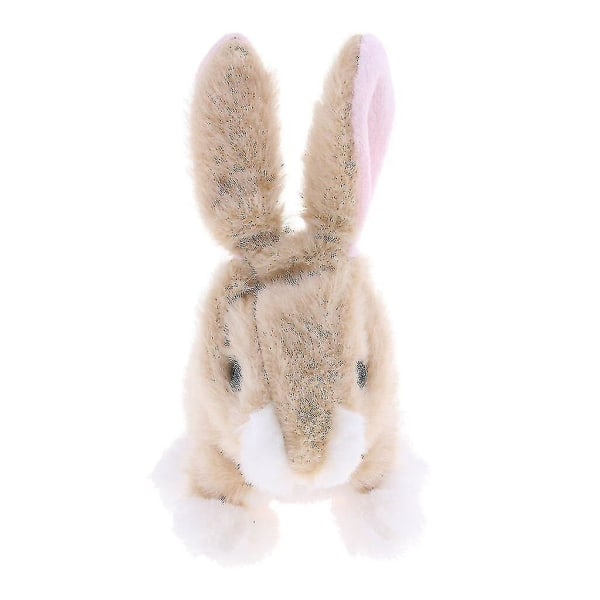 Electronic Pet Interactive Plysch Fuzzy Rabbit - Elektrisk promenader och hoppning Djurrobotleksak Roligt barnspel