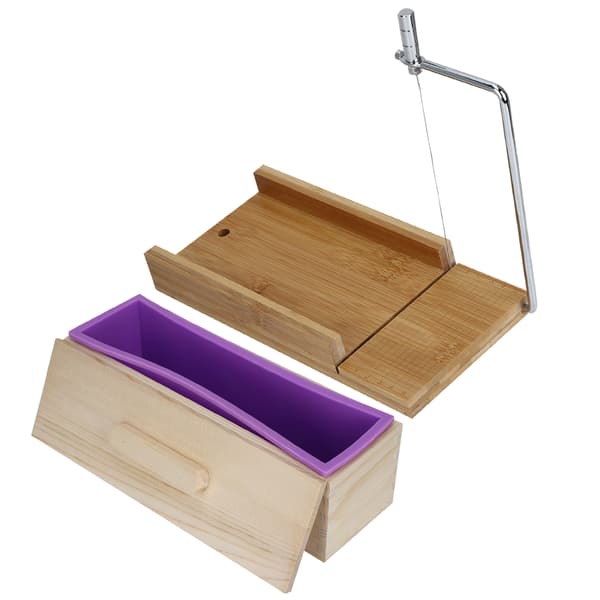DIY Handmade Soap Candle Bread Making Mold Cutter Set Kitchen Accessories (Cutting Board Box with Lid)