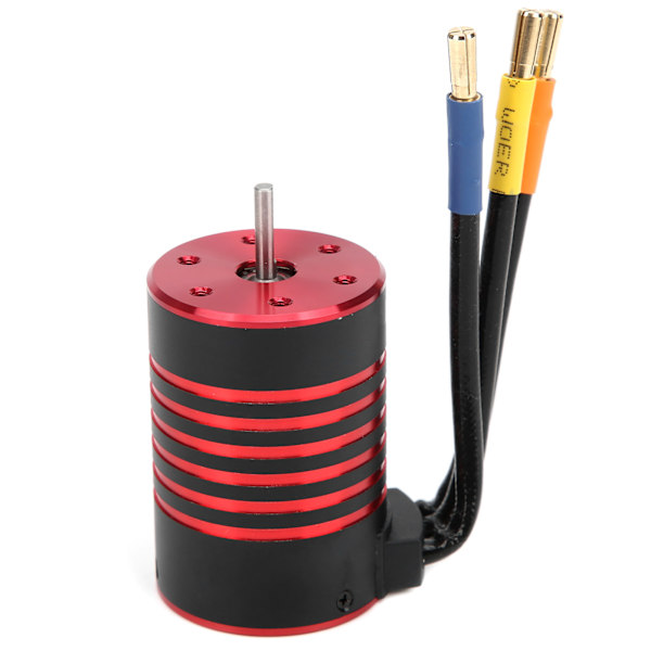 3650 4500KV Harjaton Moottori Metalli RC Moottorin Vaihto 1/10 RC Autoon Musta Punainen