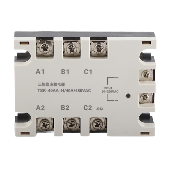 3-faset 40A AC Solid State Relæ SSR Input 90-250VAC Load 24-480VAC TSR-40AA H