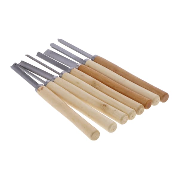 8-piece Wood Chisel Set Steel Cutter with Ergonomically Designed Handle for Woodworking