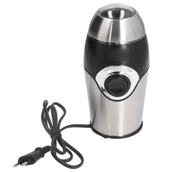Hjem Liten kaffekvern Elektrisk kaffebønne-kvern med blad i rustfritt stål for urter Pepperkorn EU 220V Svart