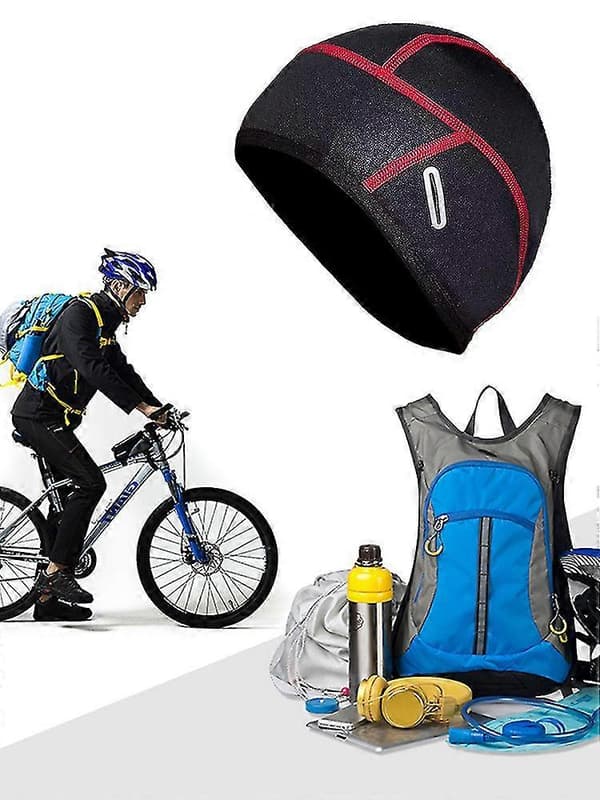 Cykel Ridning Keps Dunmössa Fleece Skidåkning Utomhussport Värme Svettfri Hjälmfoder Red