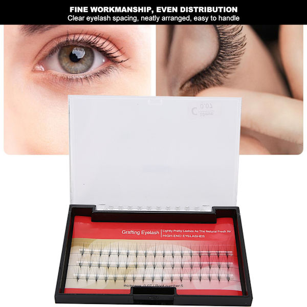 Professional Soft Dense False Eyelashes Eyelash Extension Grafting False Eyelashes 0.07 C10mm