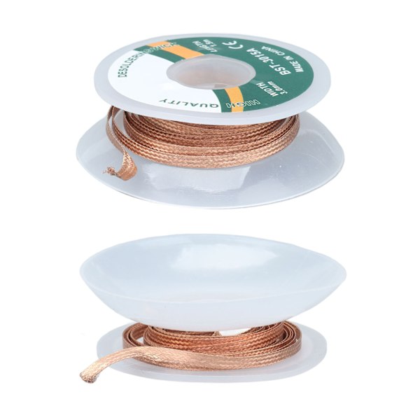 Loddesnor Ingen rengøring Legering Kobber Lavt restlod Lodfjernelse Flettet bånd 1,5 Meter 3,0 mm (3015A)