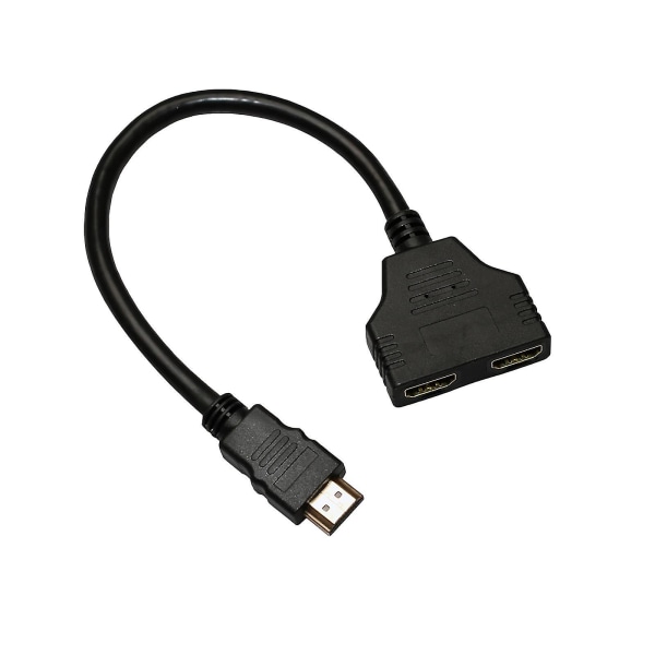 Ny HDMI-kabel splitterkabel 1 hane till dubbel HDMI 2 hona Y splitteradapter
