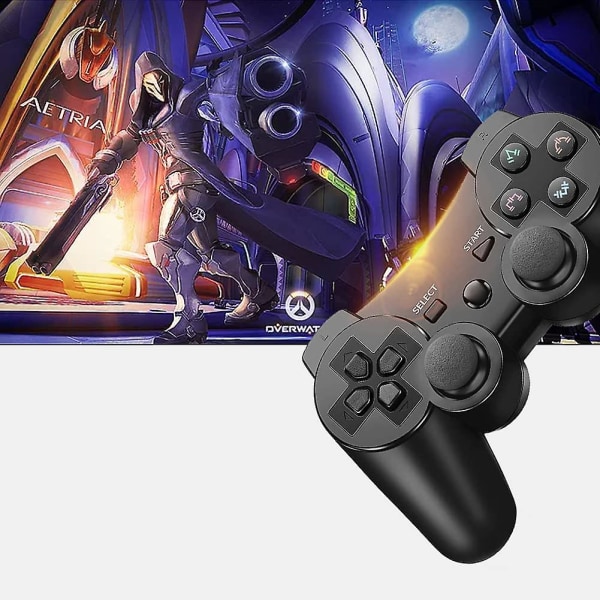 Trådlös handkontroll PS3:lle, bluetooth-spelplatta Playstation 3:lle ja dubbel chockåterkopplingille, trådbundna PC-speljoysticksille (lila white