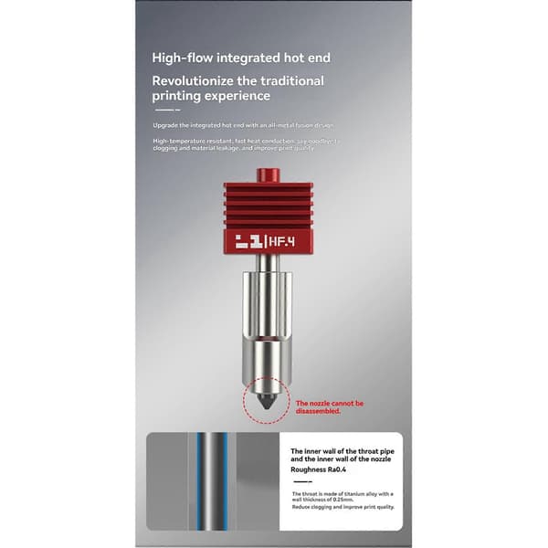 2X til Bambu Lab H2D Hotend High Flow Ekstruder Samling H2D Dyse Hf 0.4mm Hot End Printhoved Opgraderede Reservedele