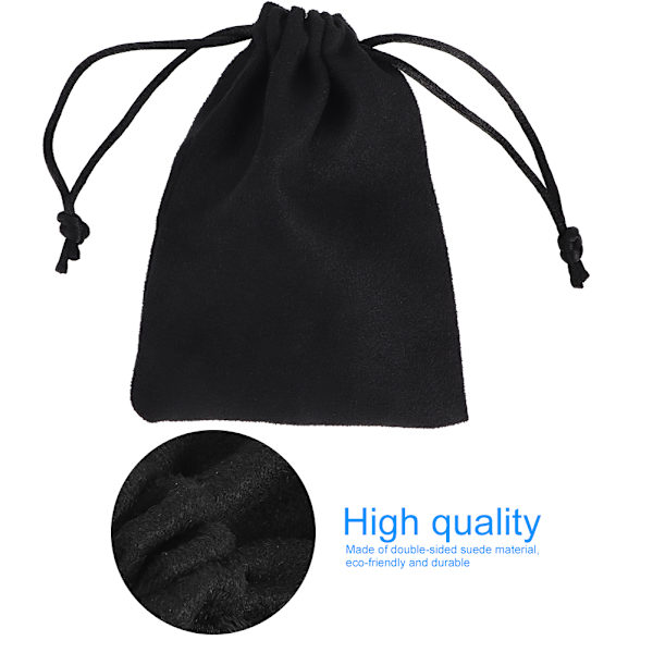 Blød dobbeltsidet ruskind Trækpose Gavepose Pouch Wrap Organizer til fest GPame 9 x 12 cm