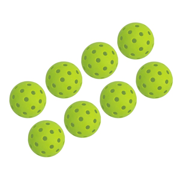 12 st 74 mm 40 hål pickleballs PE plast hög elasticitet pickleball utomhus hål bollar grön