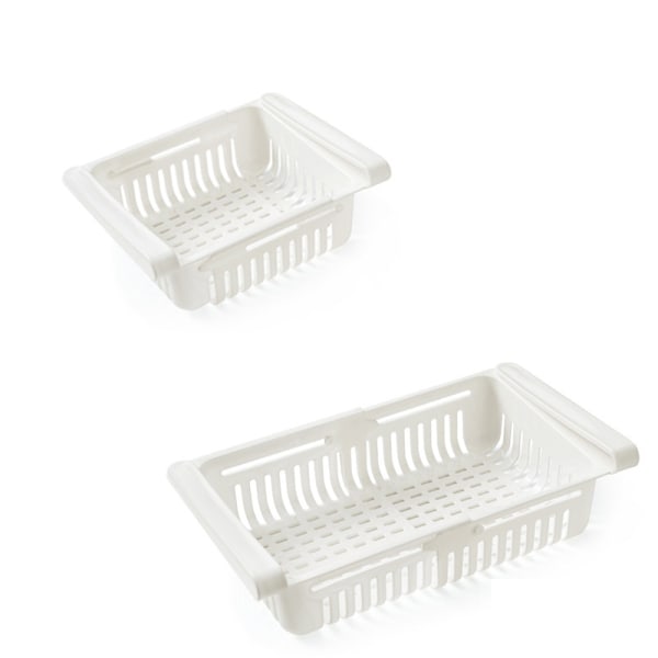 Kylskåpslåda Infällbar multifunktionsutrymmesbesparande förvaringslåda för kylskåp Vit 20,5x16,4x7,6 cm / 8,1x6,5x3,0in