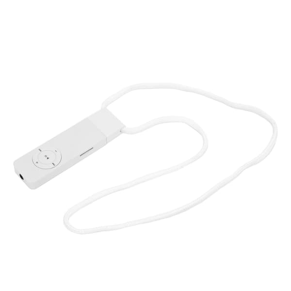 Minimusikkspiller - tappefritt lyd, opptil 64 GB, perfekt for studenter, løping og reiser (hvit)