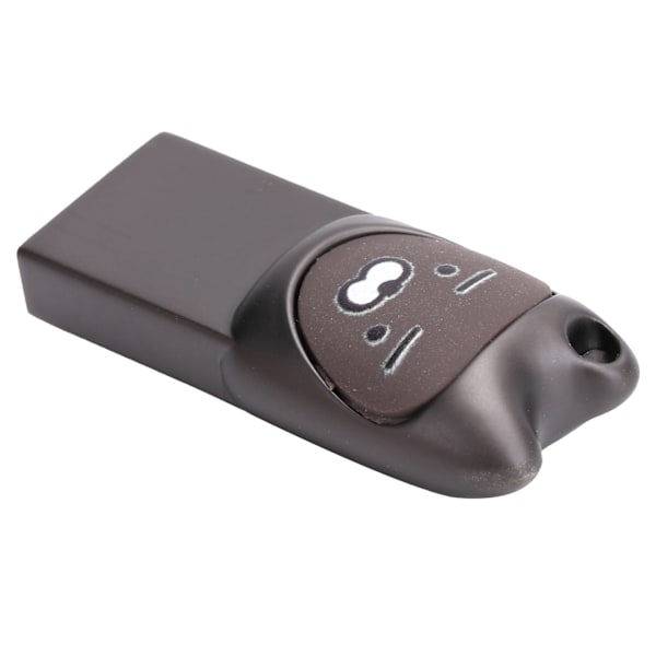 Portabel USB2.0 Flash Drive Höghastighetsöverföring Söt Minnessticka Nyhetspresent Mörkgrå med Nyckelring (64GB)