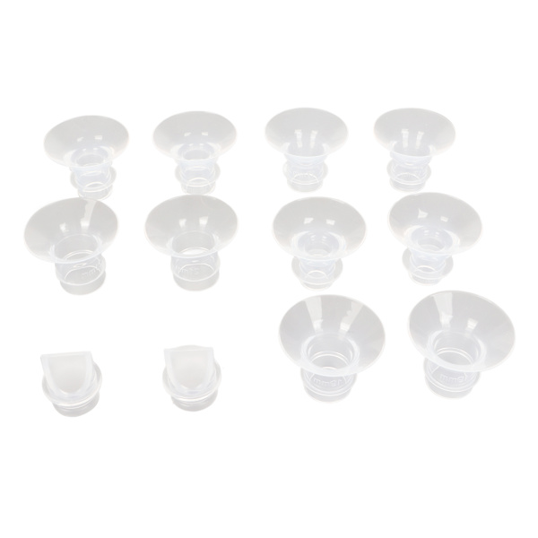 10 kpl Rintapumpun Flanges-Lisäosat Kannettava Rintapumpu Silikoniflanges Henkisääntymäventtiilillä 13 mm 15 mm 17 mm 19 mm 21 mm