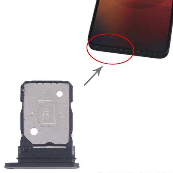 Til Nothing Phone 3A SIM-kortholder + SIM-kortbakke Black