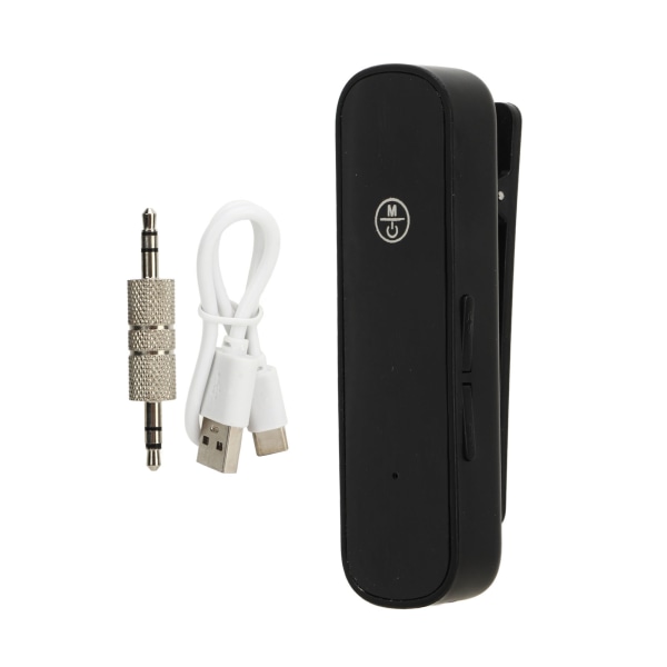 Bluetooth 5.3-mottagare Svart 3.7v 200mah Lavalier-typ Bluetooth-ljudmottagare för telefon surfplatta Gammal stereo