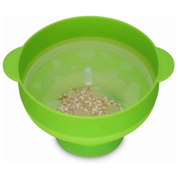 Mikroaaltopopcornkulho silikonilla, taittuva popcornkulho kahvalla