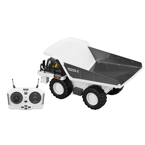 RC Dumper 2,4Ghz simuleret signalstabilitet Hvid RC byggebil legetøj til børn