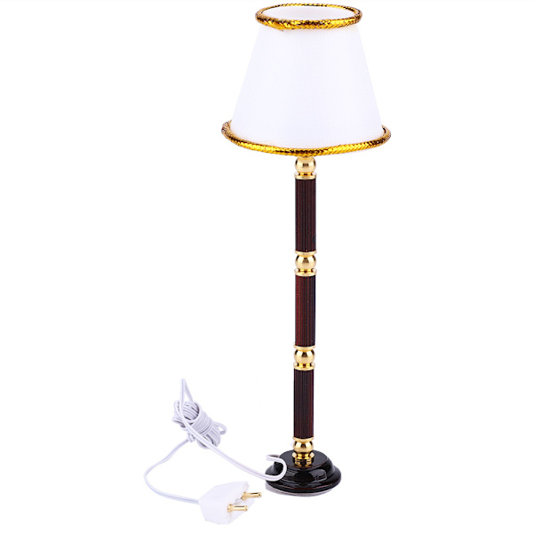 1:12 Mini golvlampa i metall Delikat modelltillbehör för dockhus (trådtyp)