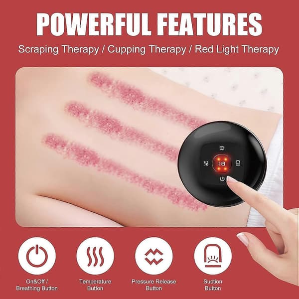 Elektrisk koppesett Smart koppemassasjeapparat Gua Sha-kopping