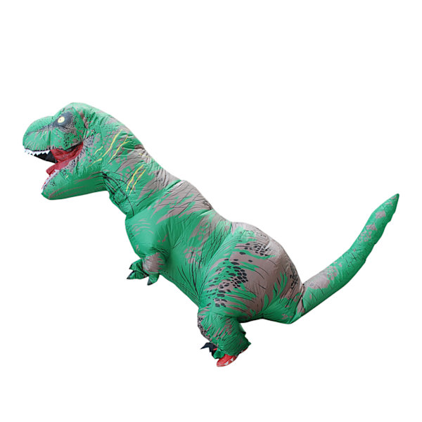 Dinosauruspuku T Rex Ilmapallo Dinosauruspuhallusasu Halloween Cosplay Party Joulupukki 120‑140cm Vihreä