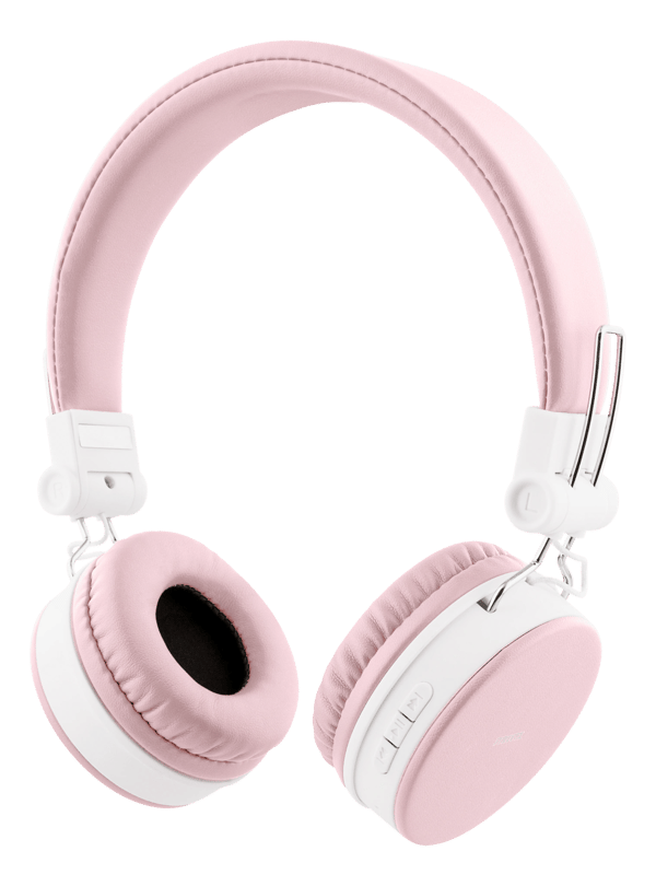 BT200 Hopfällbart on-ear BT-headset, 3,5 mm, rosa Rosa Kabel Trådlös