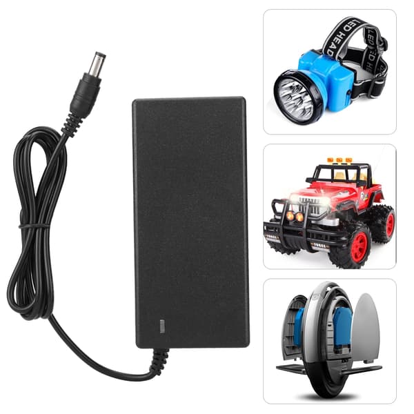 Universal 12,6V3A strømforsyningsoplader med LED-indikator (EU-stik)