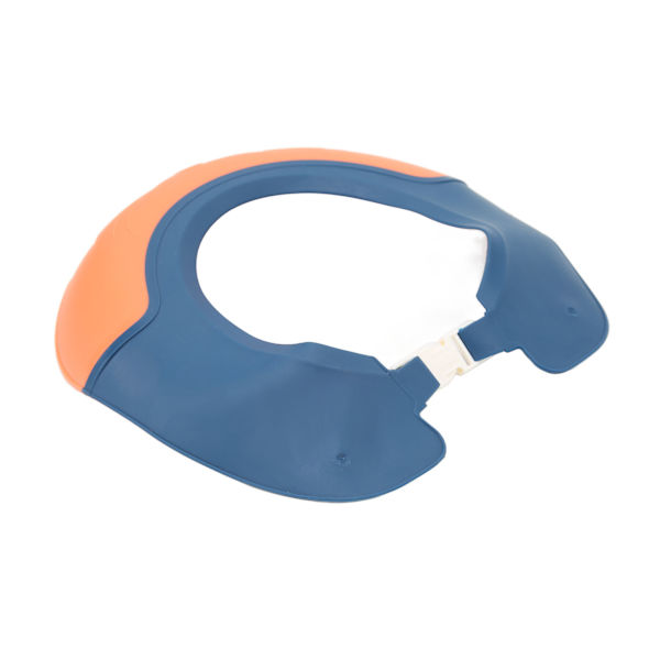 Barntvätt hårskydd Vattentät silikon elastisk bred brätte Baby justerbar duschskydd Orange Blå
