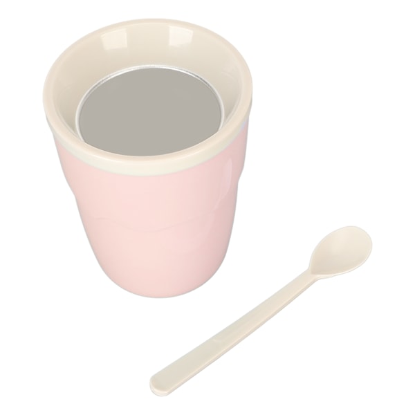 Slushie Mugg 200ml Enkel Användning Tålig PP Aluminium Lätt Bärbar Storlek Pressmugg för Familj Resor Camping Rosa