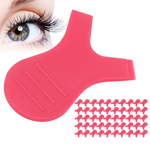 50 stk Y-formet Vippetang Vipper Extensions Transplantasjon Permanent Børste Mascara Verktøy Rose Red