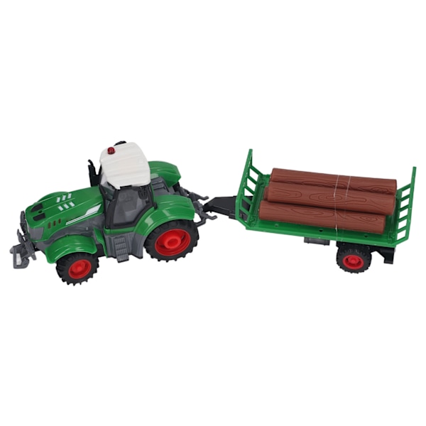 RC Farm Tractor Toy 4 Channel Drive Fjärrkontroll Truck Trailer Set med uppladdningsbara batterier för pojkar, flickor