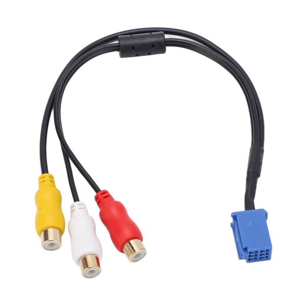 6-polet AV 3040 Port Bil 3RCA Kabeladapter Audio Video Stik til DVD Navigation Headunit
