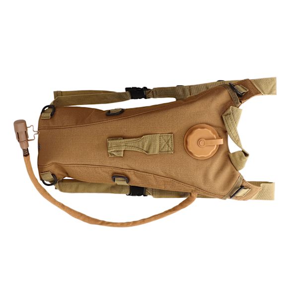 Hydration Ryggsäck Pack Vattentät Oxford Duk Lätt Hands Free 3L Water Bag Ryggsäck för utomhuslöpning Cykling Khaki