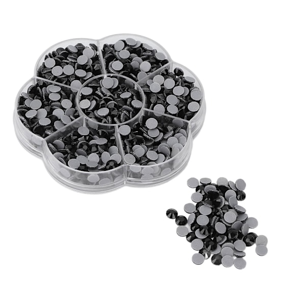 1000 stk Rhinestones Skinnende Transparent Dekorative Neglekunst Forsyninger for Jenter KvinnerJM201 Svart