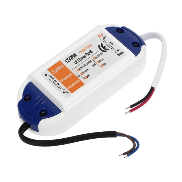LED-strömförsörjning 0,62A AC90‑240V till DC12V LED-strömtransformatoradapter LED-drivrutin för hembelysning 2A 28W
