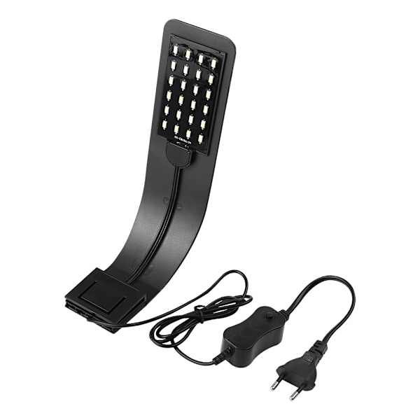 10W Akvarium LED-lys Vandplanter vokser fiske-tank Klip Lampe Belysning (sort)