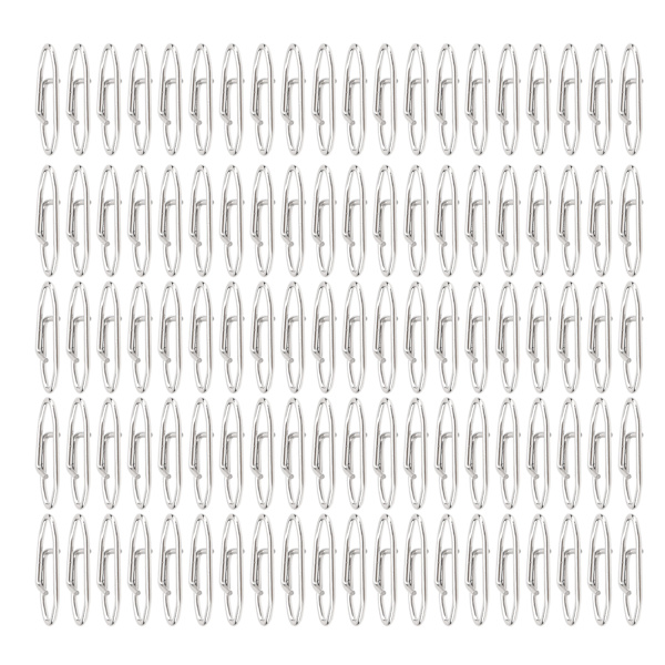 100 st Fiskeredskap Power Clips Rostfritt stål Snabbväxlingshastighet Clips Connector S